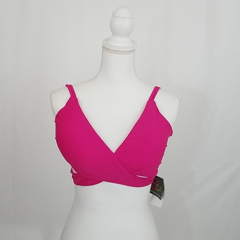 BCA by Rebecca Virtue D Bra PINK swim top nwt